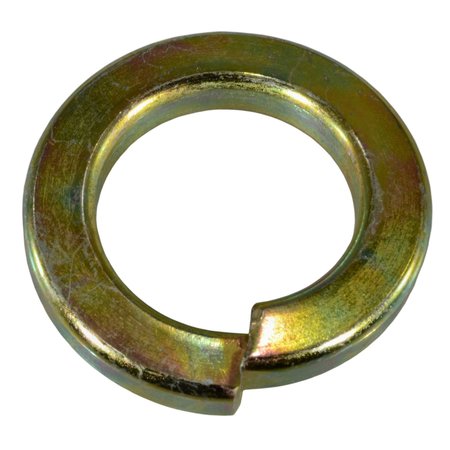 MIDWEST FASTENER Split Lock Washer, For Screw Size 1-1/4 in Steel, Zinc Yellow Finish, 5 PK 54171
